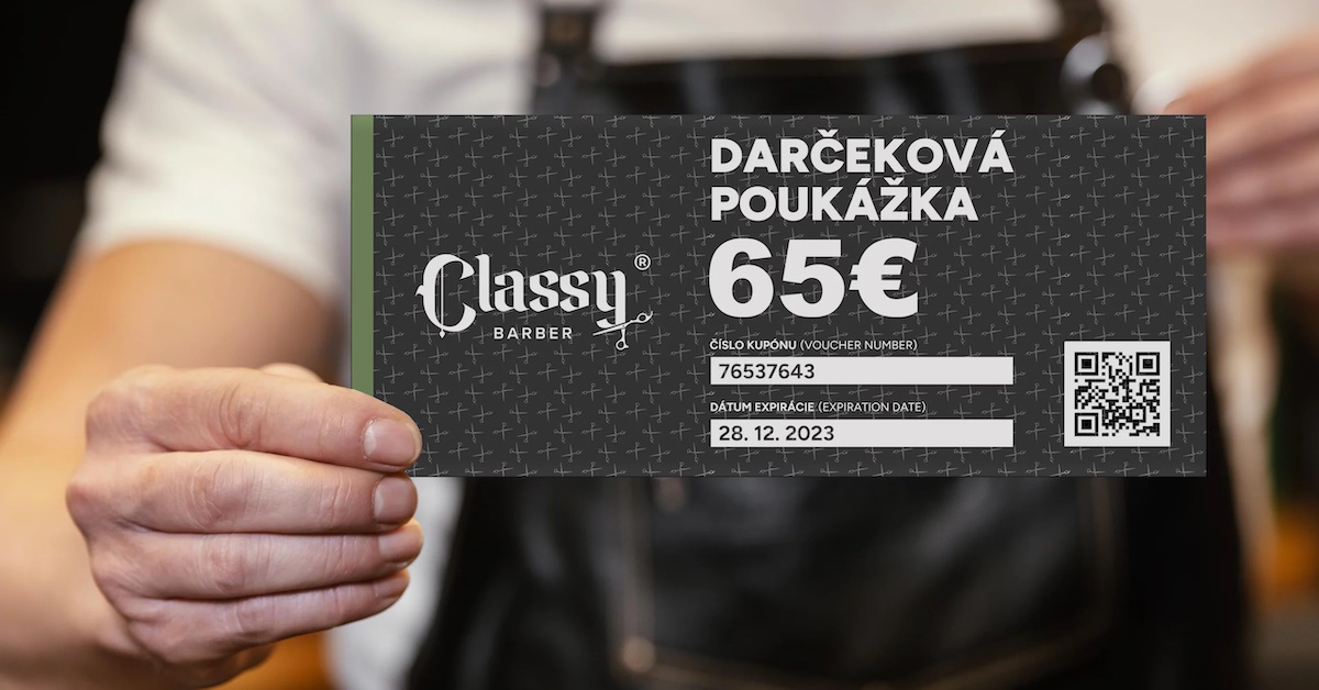 darčeková poukážka do Classy Barber